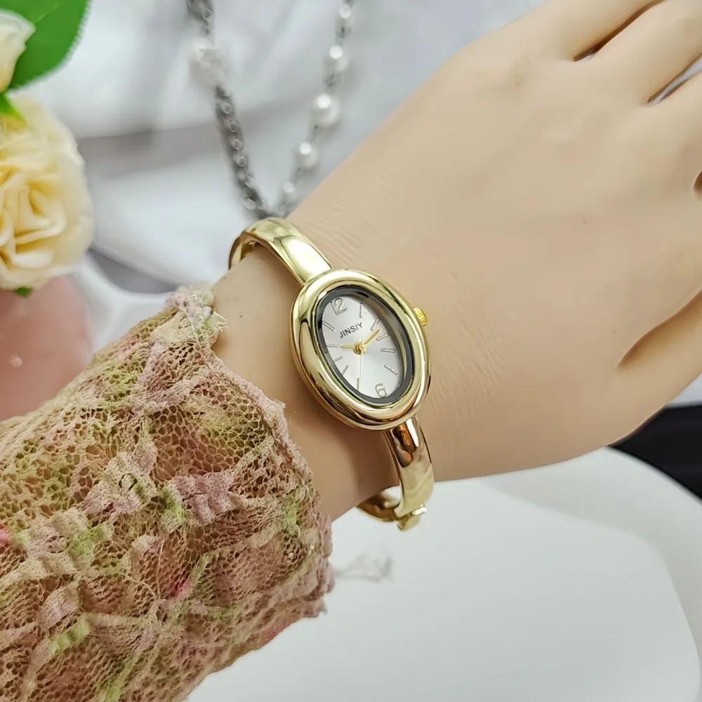 Women'S Fashion Digital Watch - Zegarek kwarcowy znanej marki, złoty, damski,