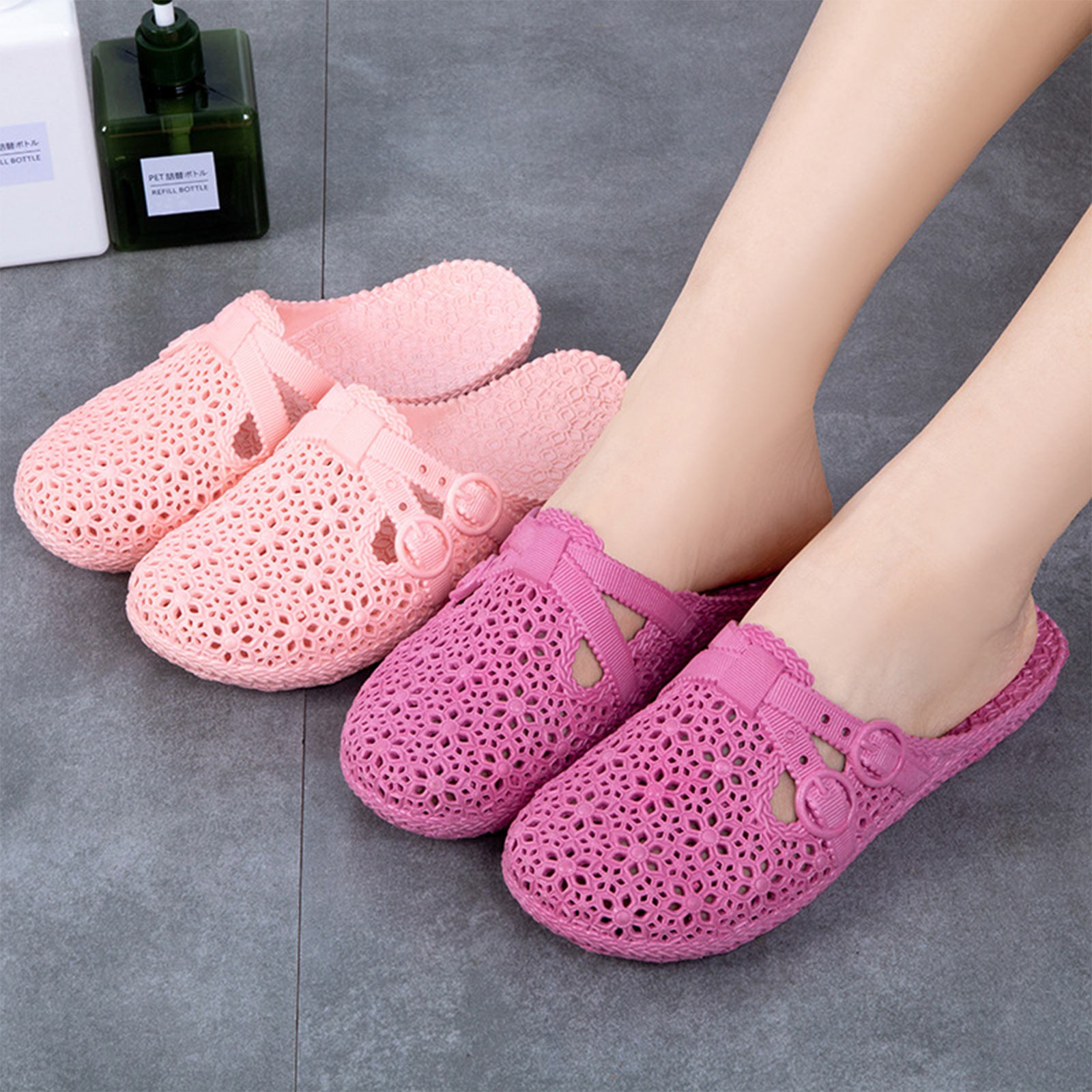 Women Fashion Store - Klapki damskie z odkrytymi palcami, oddychające,