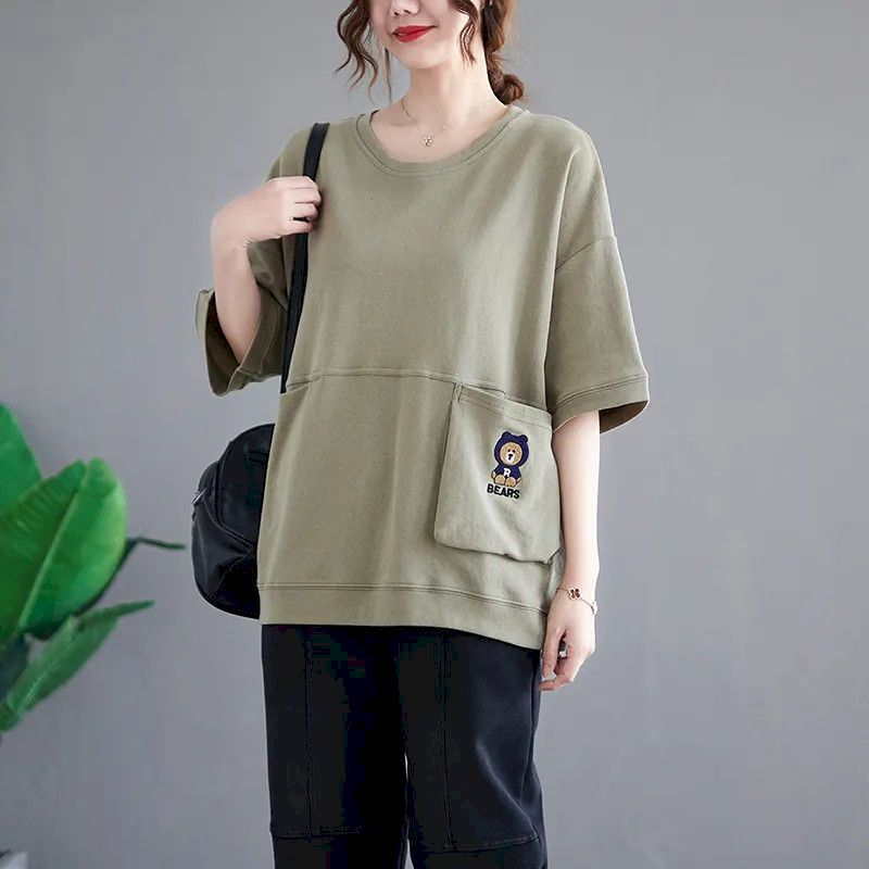 Women'S Fashion Trends 2026 Spring Summer - Bawełniane koszulki damskie, modne, luźne, z
