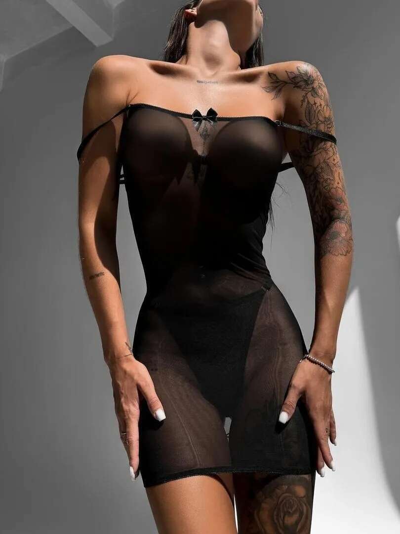 Lace Trim Cami - Seksowna sukienka z kokardką w biodrach