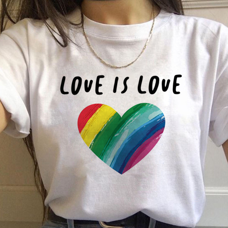 Lgbt Rainbow Harajuku T Shirt  – Women'S Fashion In The 90S recenzja i cena