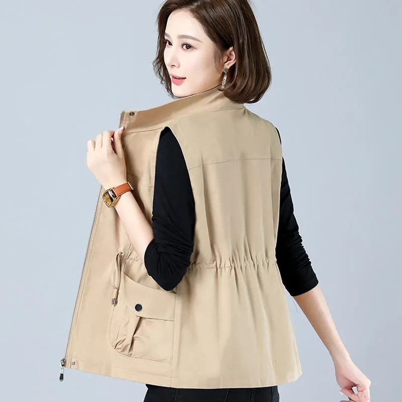 Damska lekka kamizelka ze stój – Women'S Fashion Utility Vest recenzja i cena