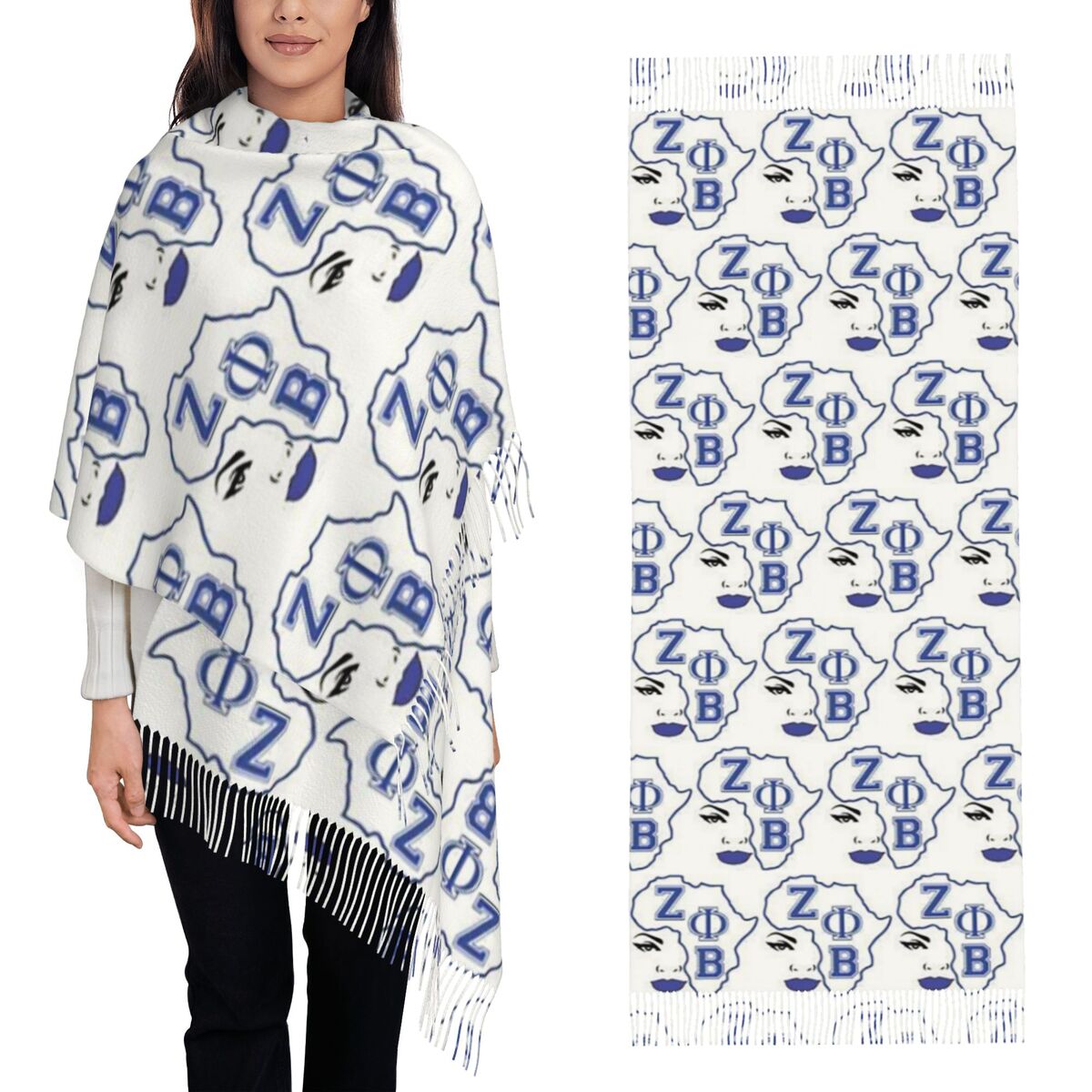 Duży szal z logo gildii Zeta P – Women Fashion Logo recenzja i cena