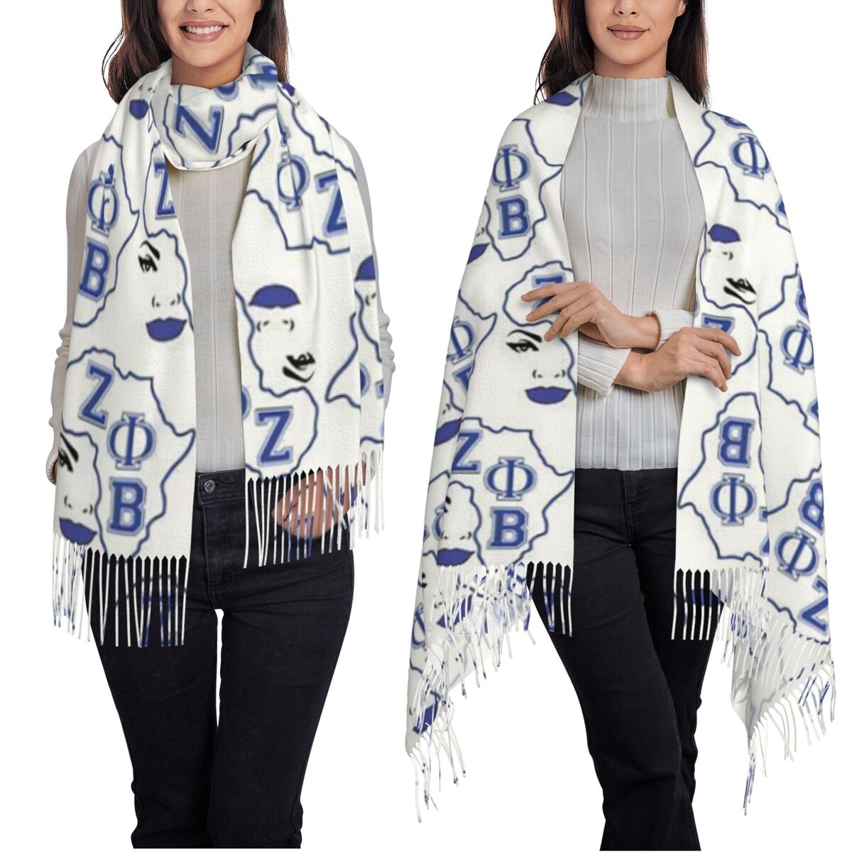 Duży szal z logo gildii Zeta P – Women Fashion Logo recenzja i cena