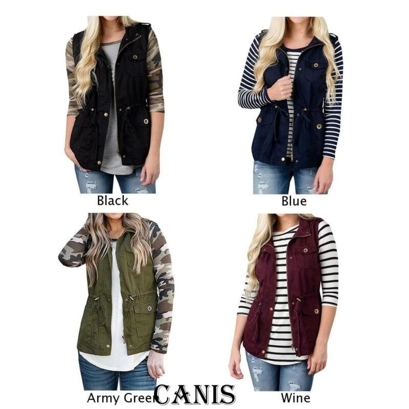Moda damska kamizelka oliwkowa – Women'S Fashion Utility Vest recenzja i cena