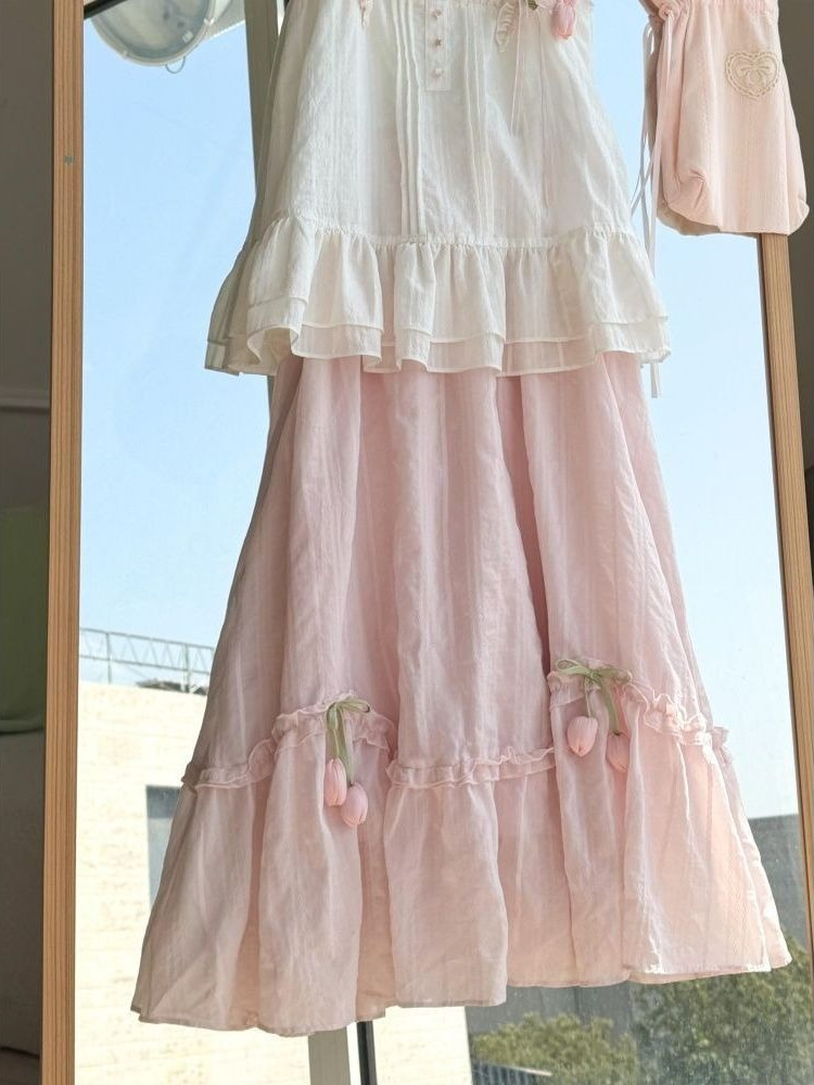 Słodki, kawaii komplet dwuczęś – Lace Trim Cami recenzja i cena