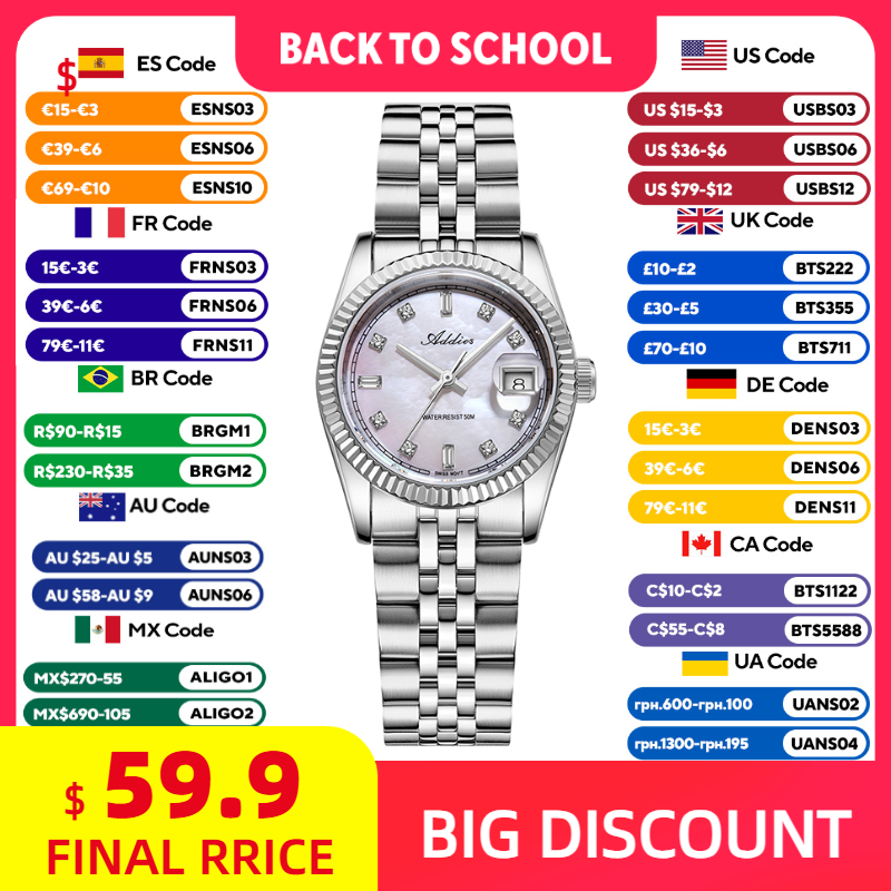 ADDIES 585 Kwarcowe Zegarki Da – Fashion Women Watch recenzja i cena